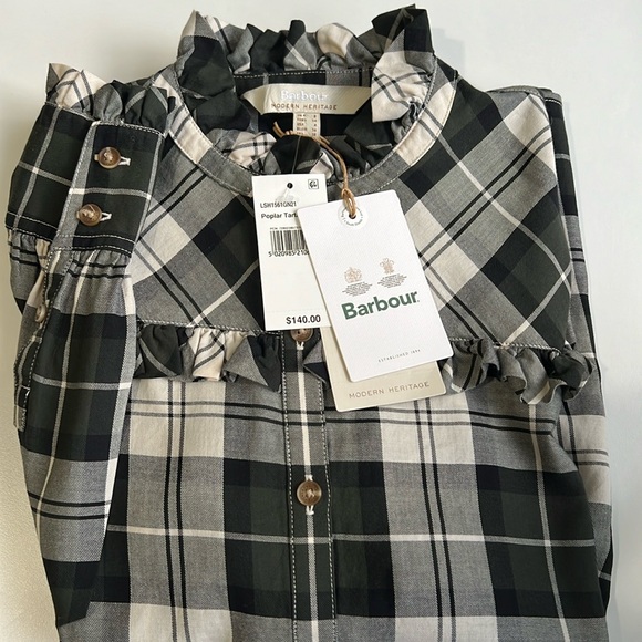 ✨ BARBOUR ✨ Modern Heritage Angelina Poplar Tartan Shirt 8 (USA 4) - Picture 15 of 16